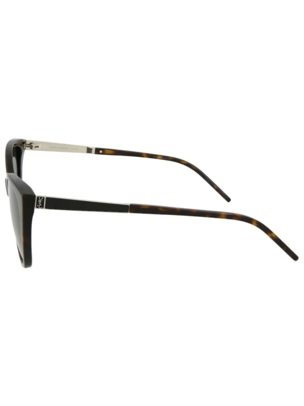 New Saint Laurent Women's Sunglasses Cat Eye Acetate Frame Havana Silver Grey